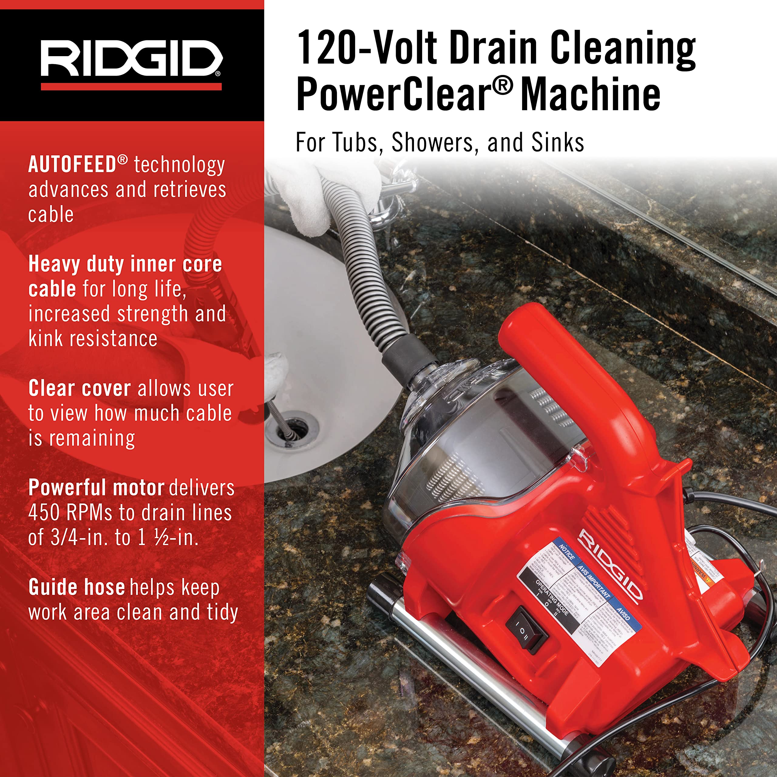 ridgid-55808-powerclear-120v-drain-cleaning-machine-kit-with-autofeed image 2