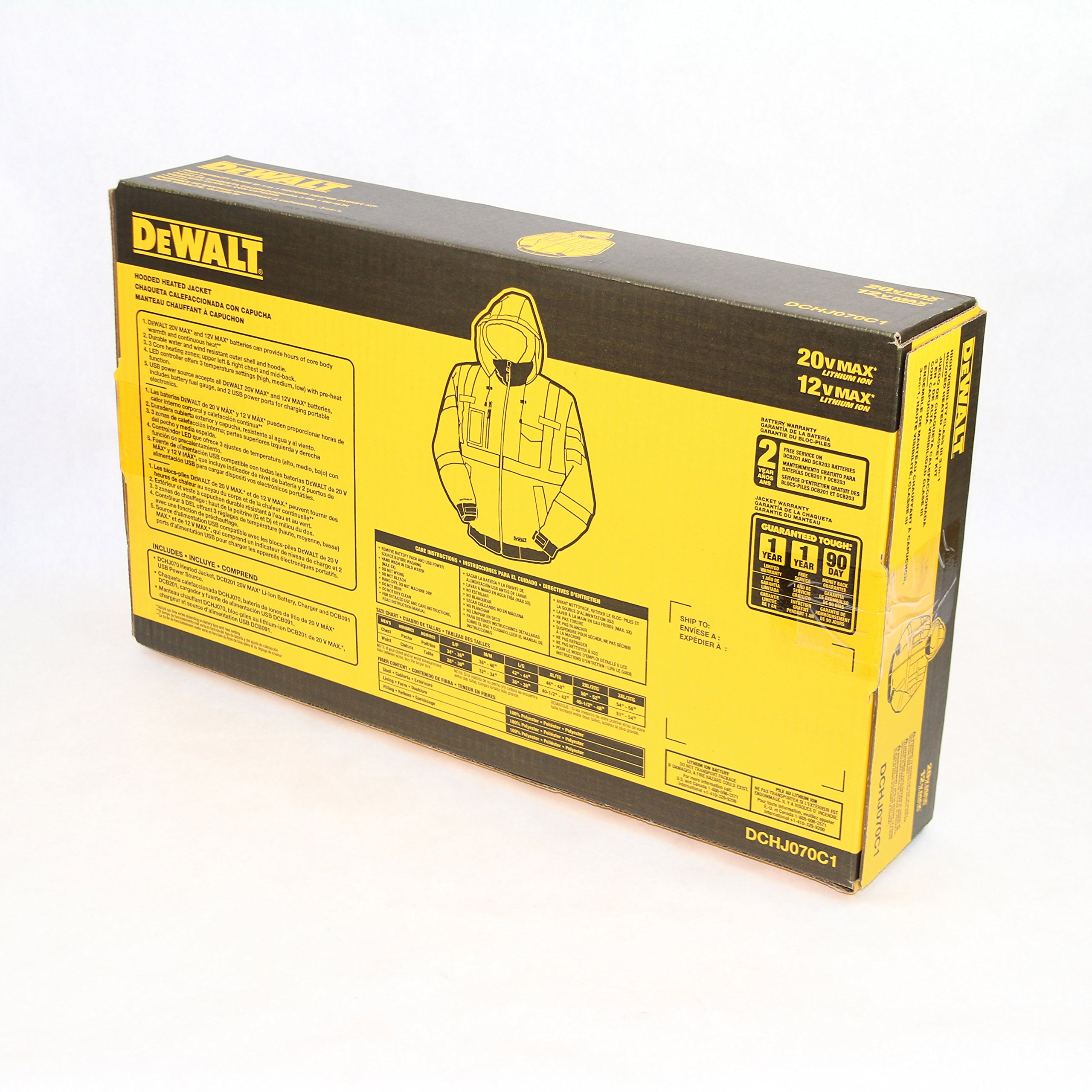 dewalt-dchj070c1-l-20v-12v-max-high-vis-heated-jacket-kit-large image 6